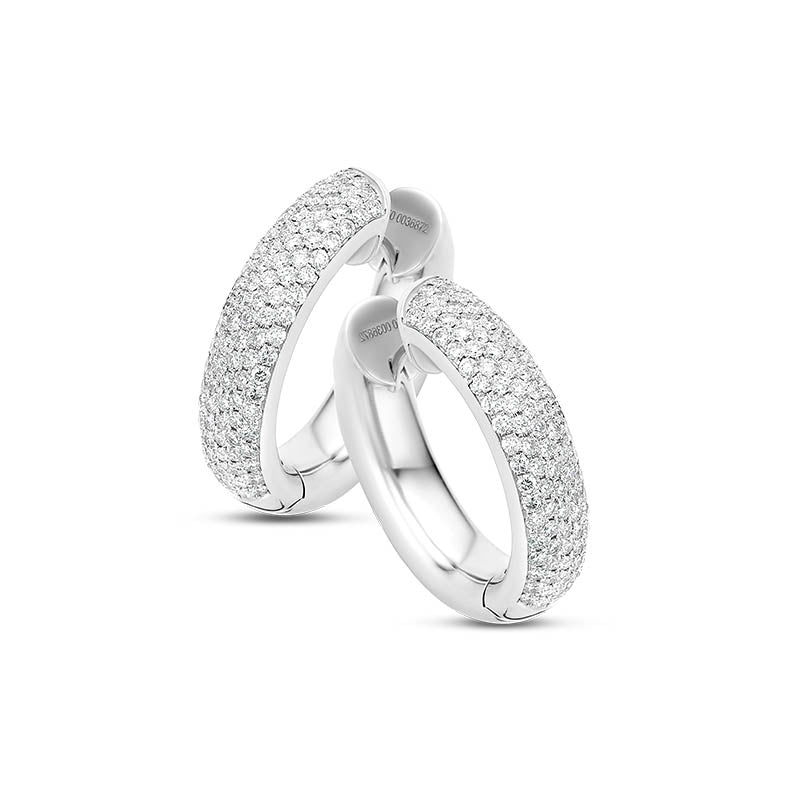 Tirisi Amsterdam Due Mini Yellow Gold Diamond Hoop Earrings
