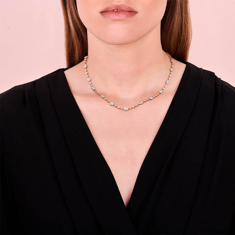 Tirisi Venice Exclusive Rose Gold Diamond Station Necklace