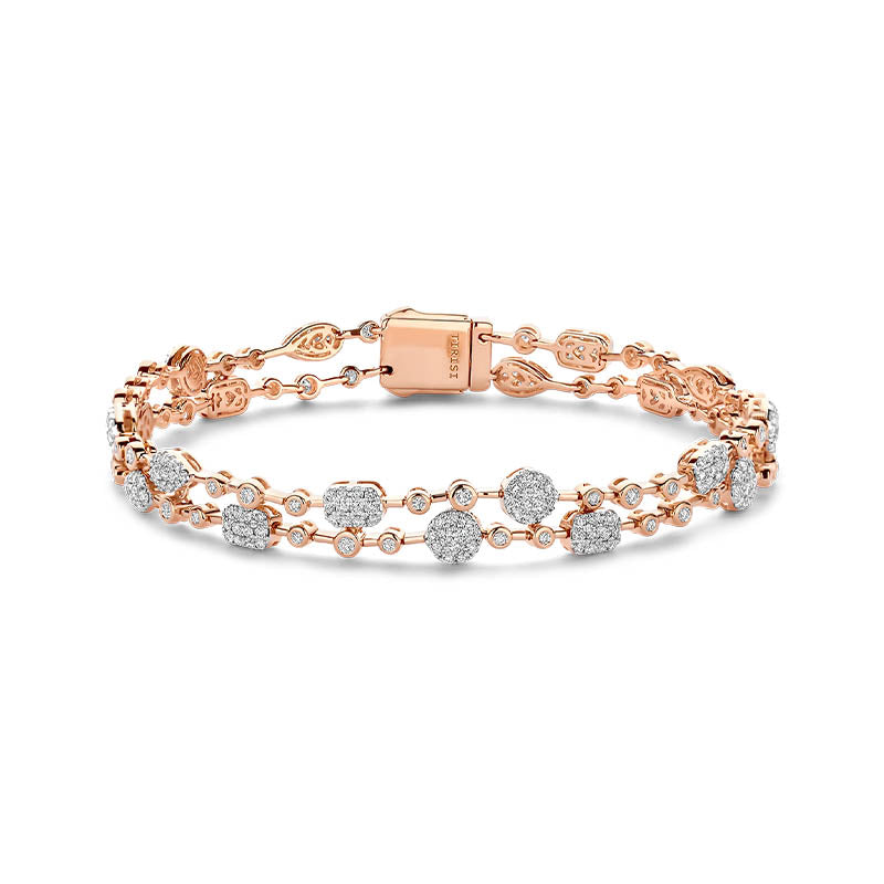 Tirisi Venice Exclusive Rose Gold Double Layer Diamond Bracelet