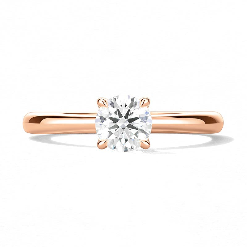 Hearts on Fire Vela 4-Prong Rose Gold 0.70ct Diamond Engagement Ring