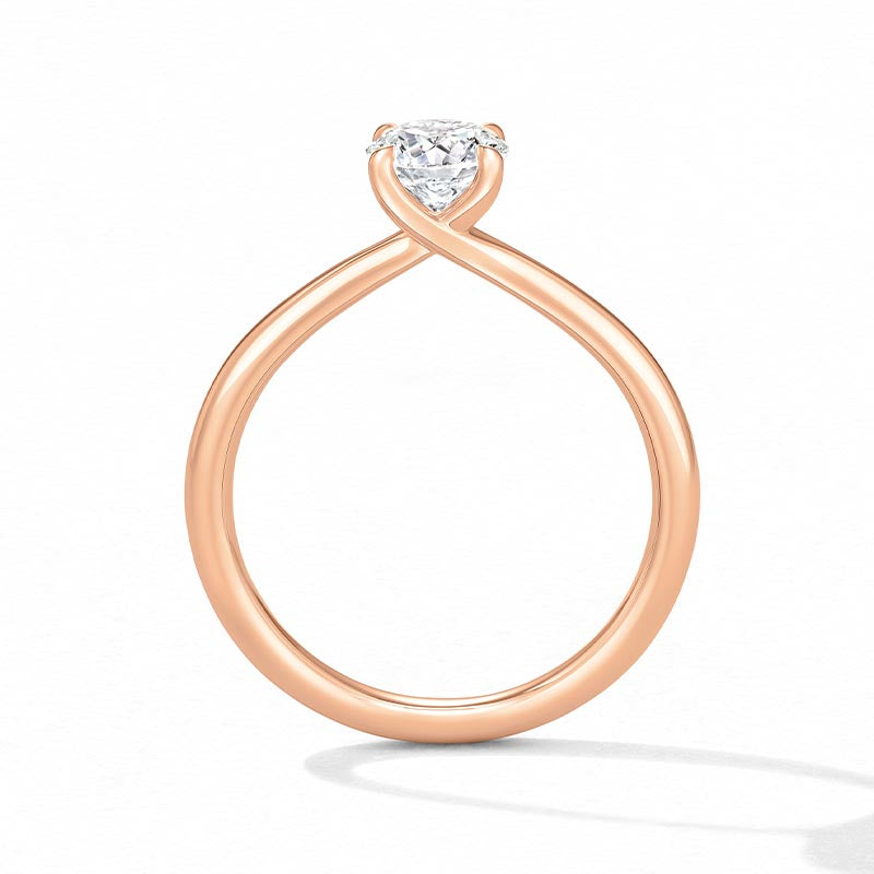 Hearts on Fire Vela 4-Prong Rose Gold 0.70ct Diamond Engagement Ring