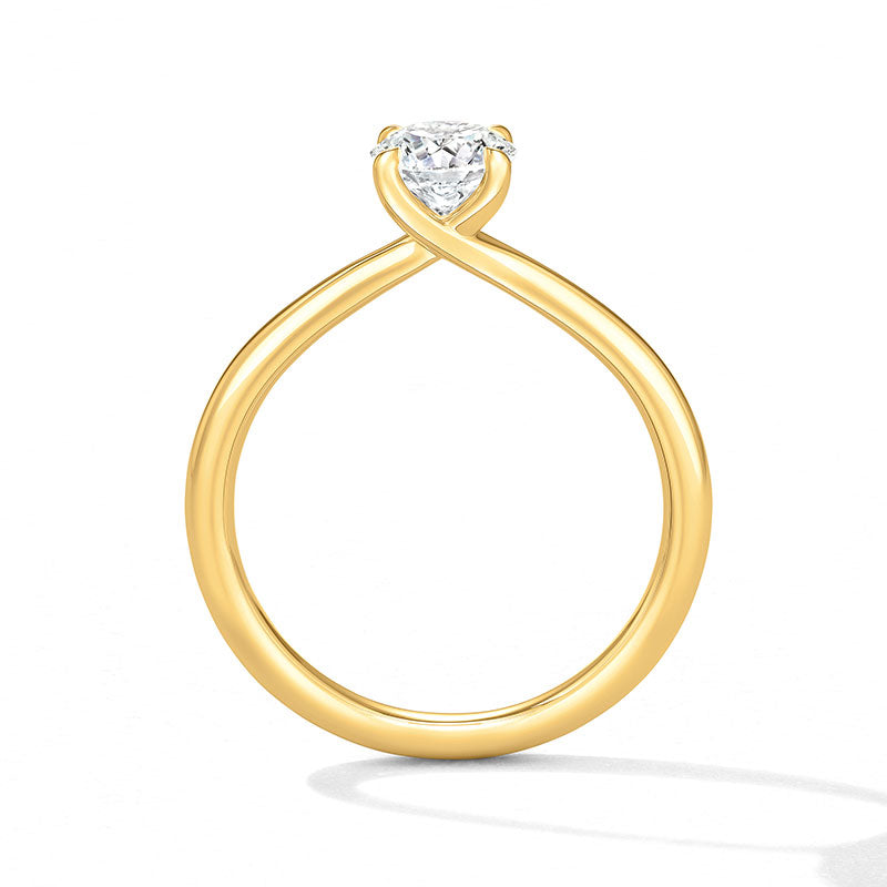 Hearts on Fire Vela 4-Prong Yellow Gold Engagement Ring