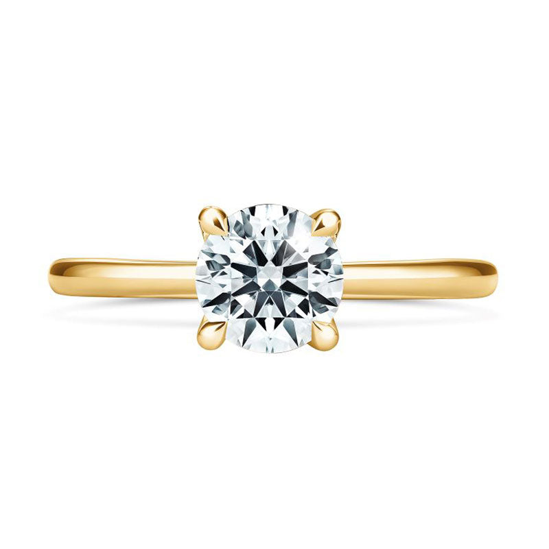 Hearts on Fire Vela 4-Prong Yellow Gold Engagement Ring