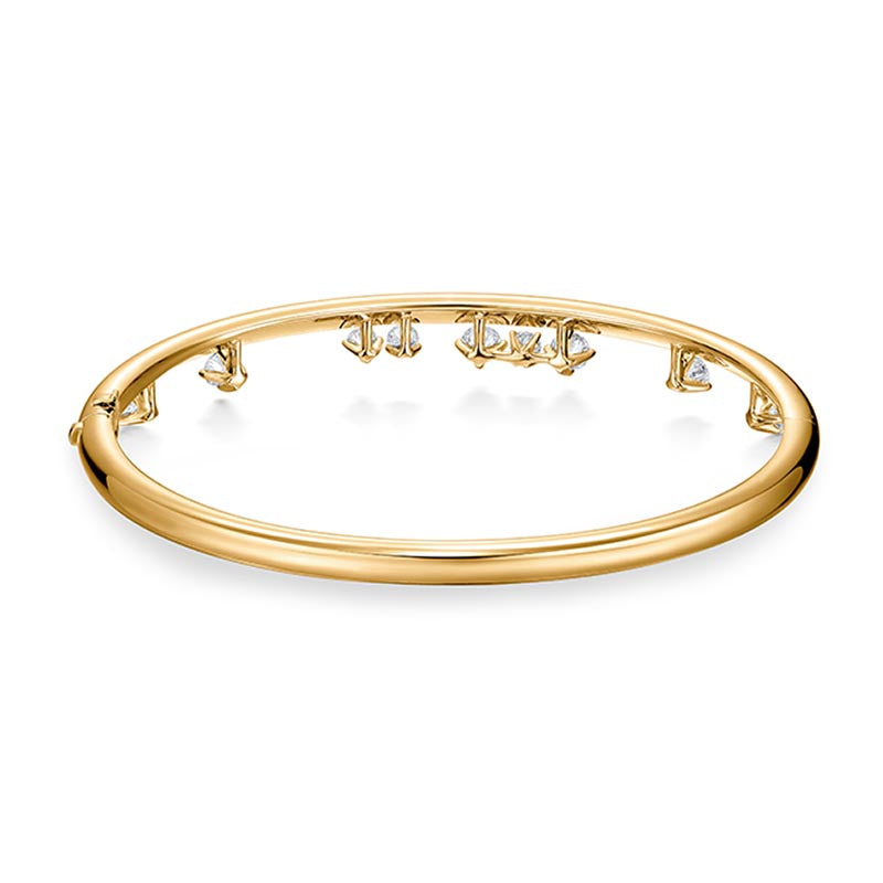 Hearts on Fire Barre Yellow Gold Floating Diamond Bangle