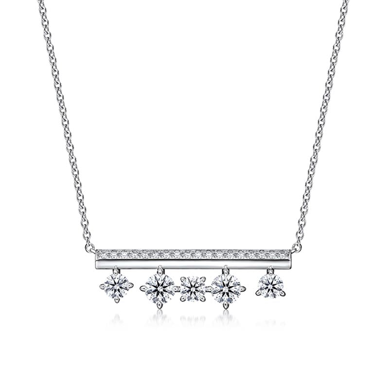 Hearts on Fire Barre White Gold Floating Pavé Diamond Pendant