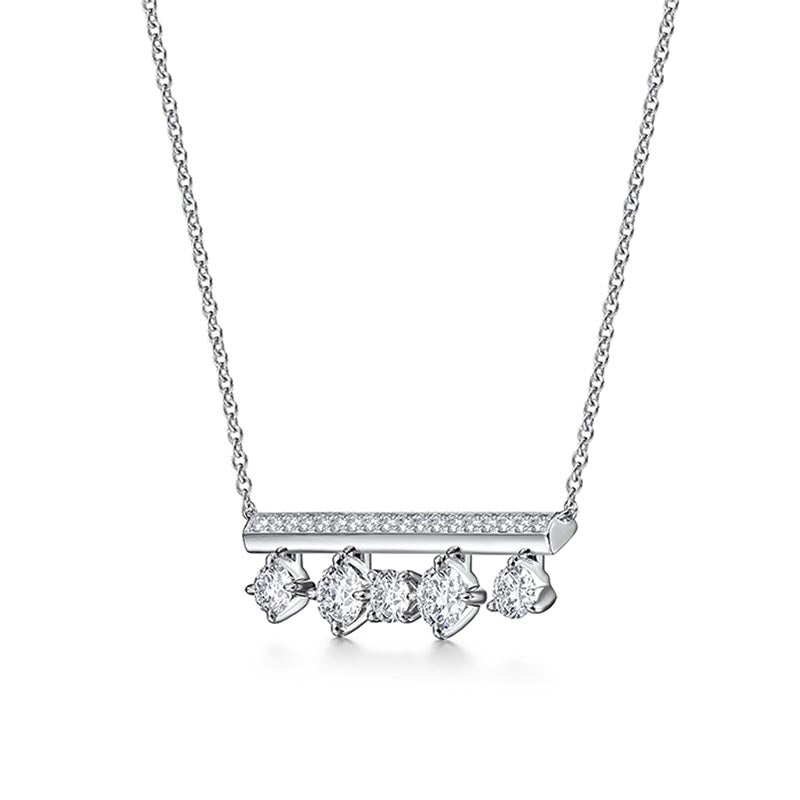 Hearts on Fire Barre White Gold Floating Pavé Diamond Pendant