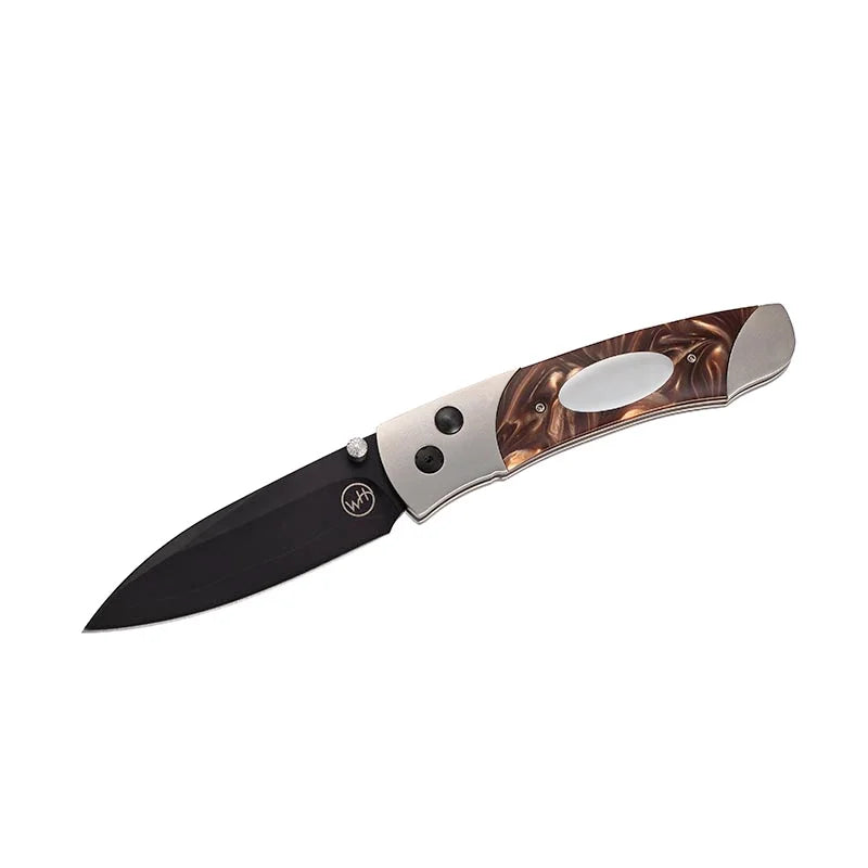 William Henry Titanium & Brown Kirinite Polymer Knife