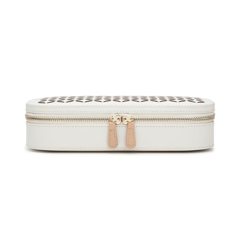 Wolf Chloe Zip Jewellery Case - Cream