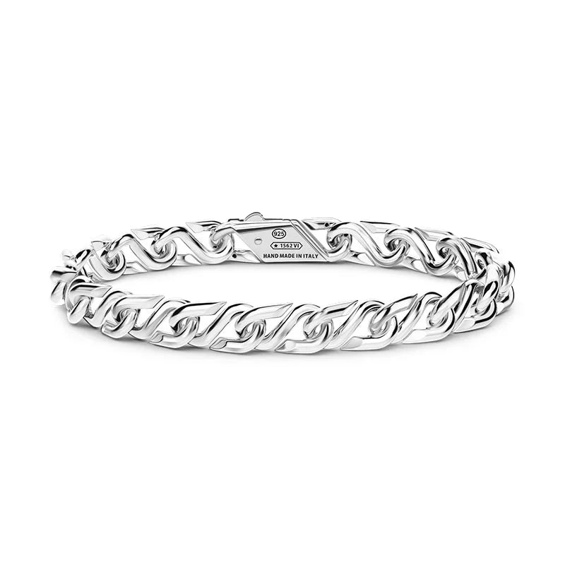 Zancan Cosmopolitan Luxury Sterling Silver S-Link Bracelet