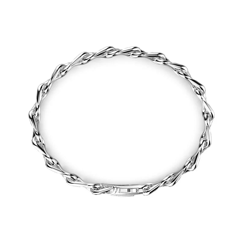 Zancan Cosmopolitan Luxury Sterling Silver S-Link Bracelet