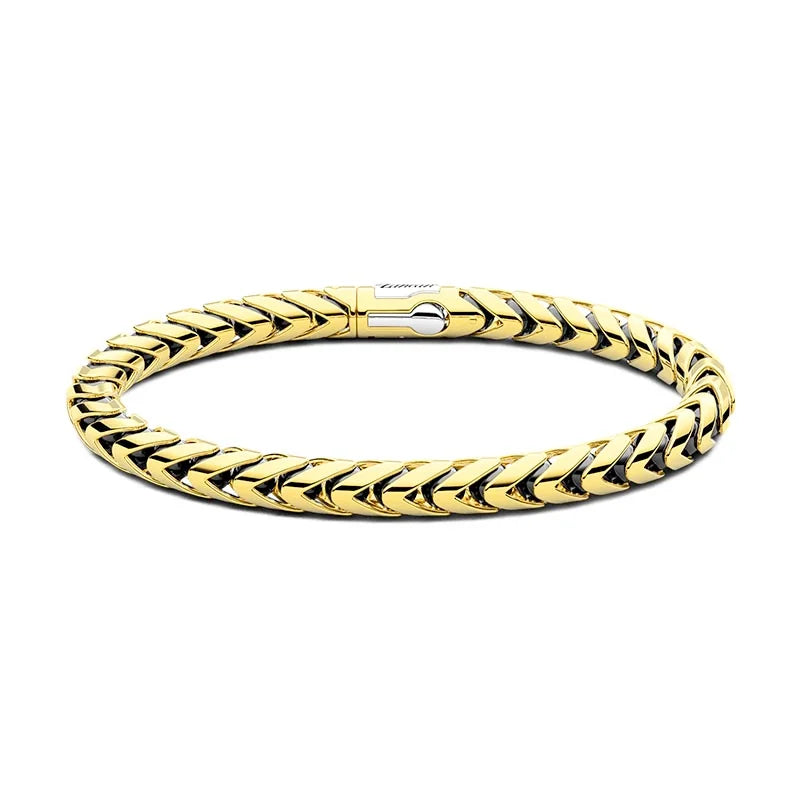 Zancan Ceramikgold Yellow Gold & White Gold 6.75mm Bracelet