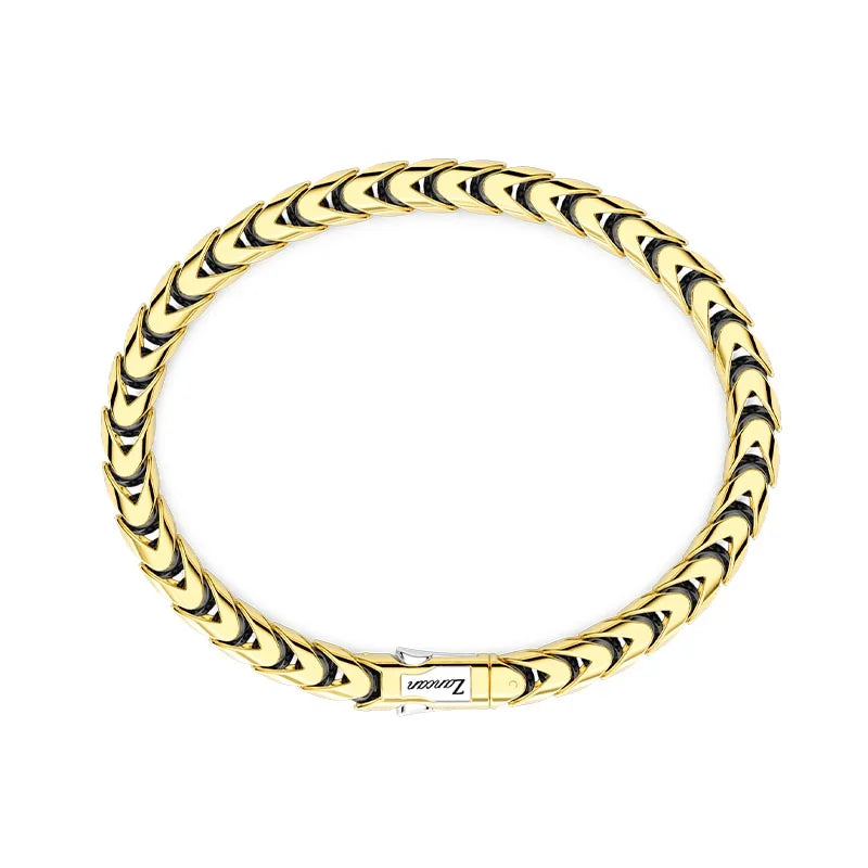 Zancan Ceramikgold Yellow Gold & White Gold 6.75mm Bracelet