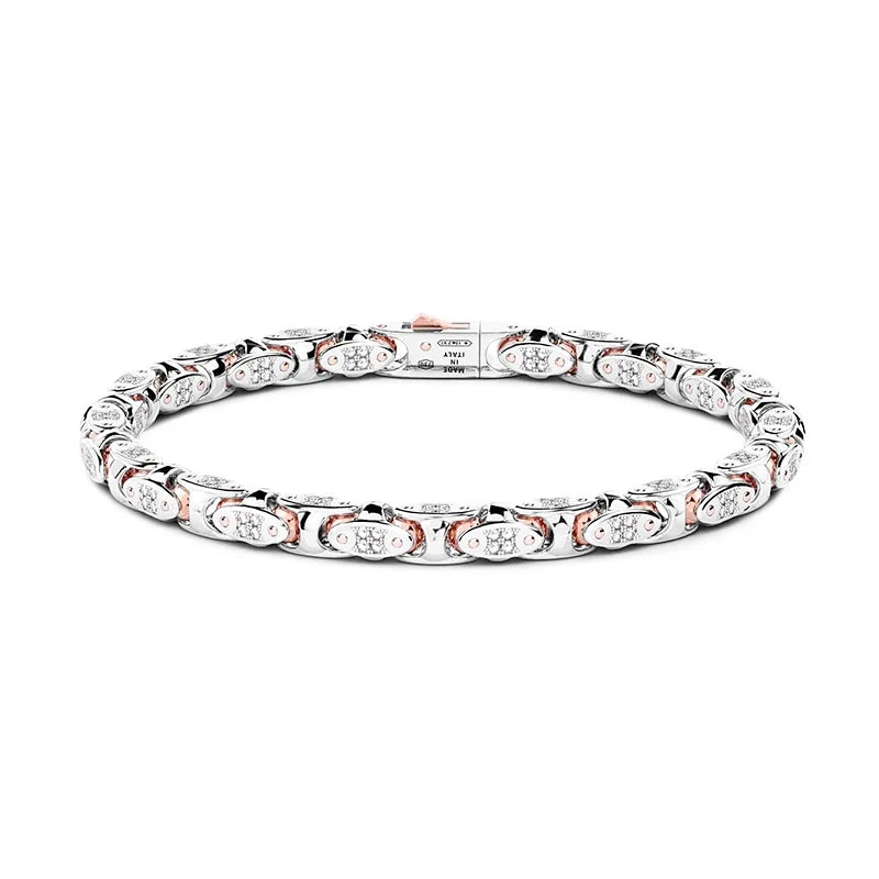 Zancan Eternity White Gold & Rose Gold Diamond Bracelet