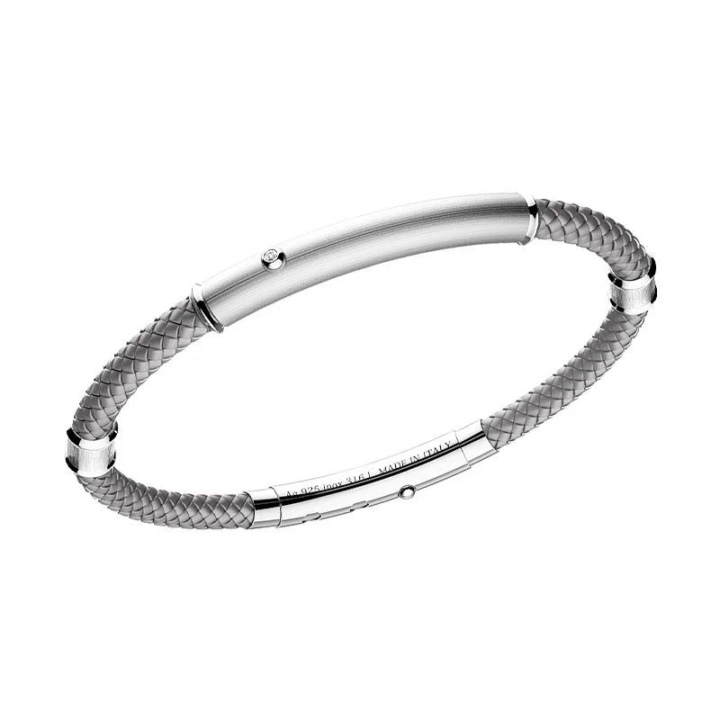 Zancan Regatta Grey Kevlar & Sterling Silver Bracelet