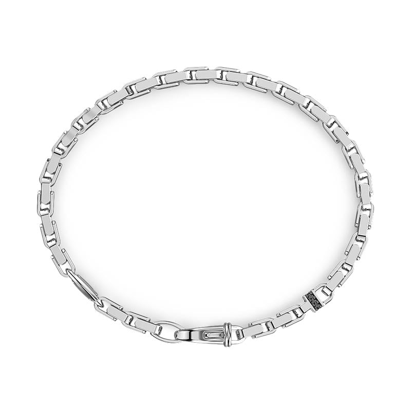 Zancan Cosmopolitan Sterling Silver Bracelet with Black Spinel