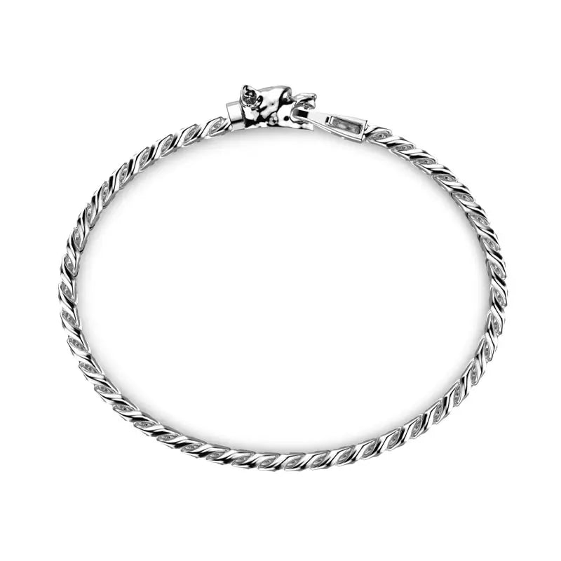 Zancan Cubane Sterling Silver White Rhodium-Plated Bracelet