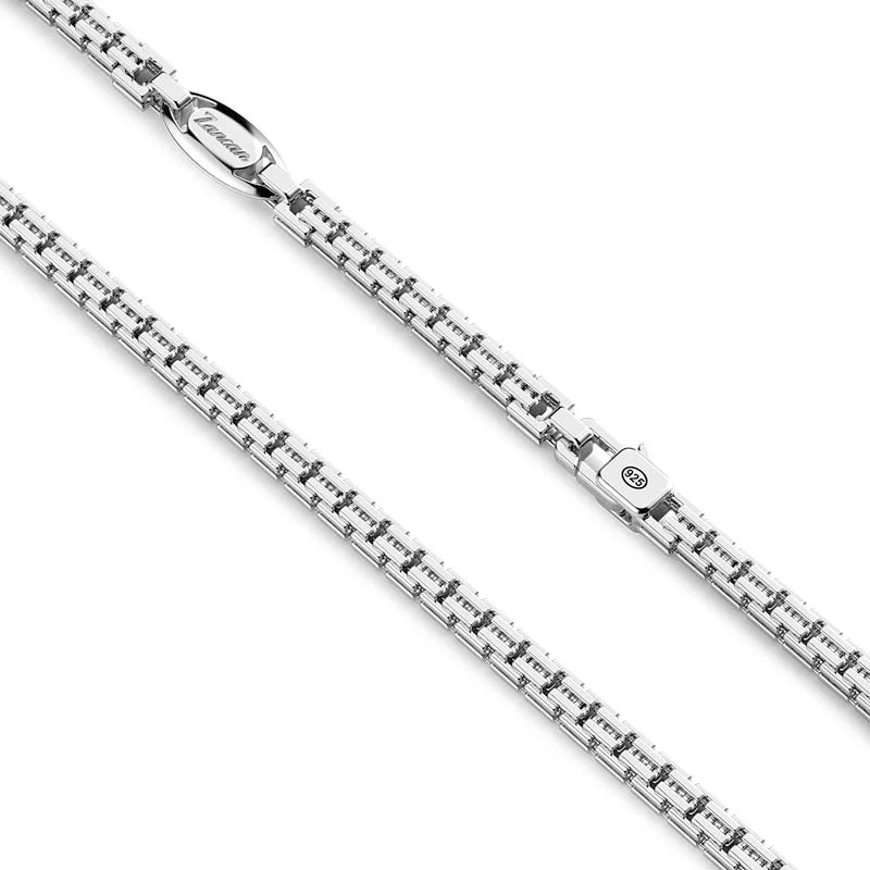 Zancan Insignia Sterling Silver Fancy Box Link Necklace