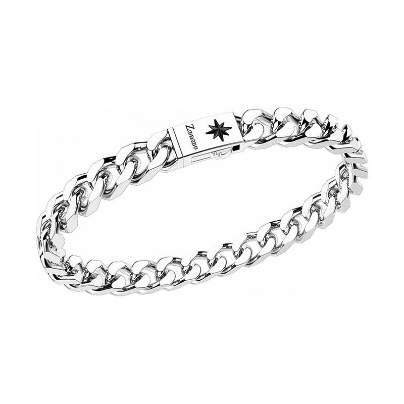 Zancan Sterling Silver Cubane Curb Link Bracelet