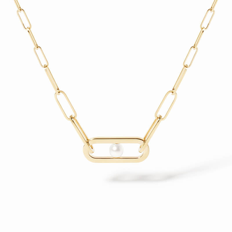 dihn van Maillon Yellow Gold Pearl Necklace