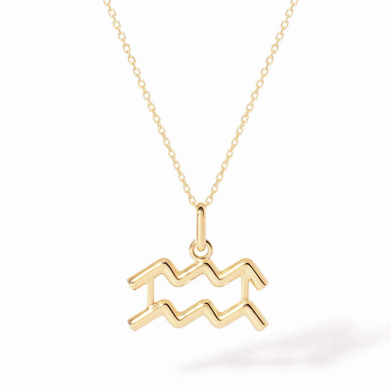 dihn van Yellow Gold Small Aquarius Pendant