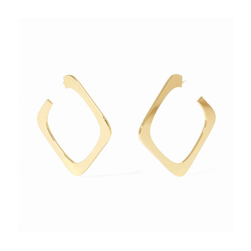 dinh van Impression Yellow Gold Large Hoop Earrings