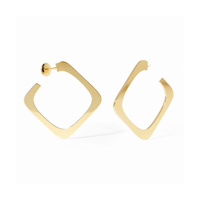 dinh van Impression Yellow Gold Large Hoop Earrings