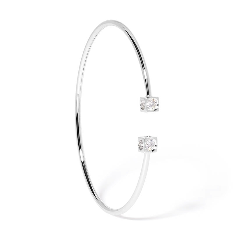 dinh van Le Cube White Gold Medium Diamant Bangle