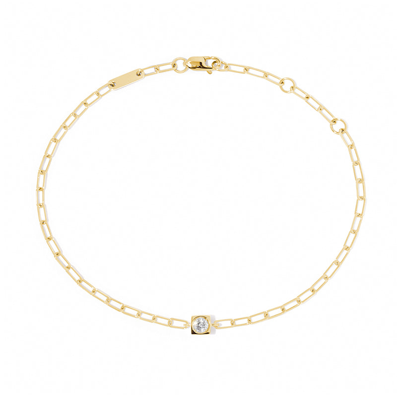 dinh van Le Cube Yellow Gold 0.07ct Diamond Bracelet