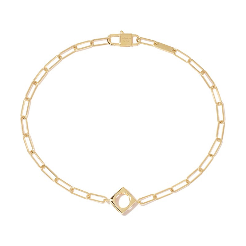 dinh van Le Pavé Yellow Gold Small Chain Bracelet
