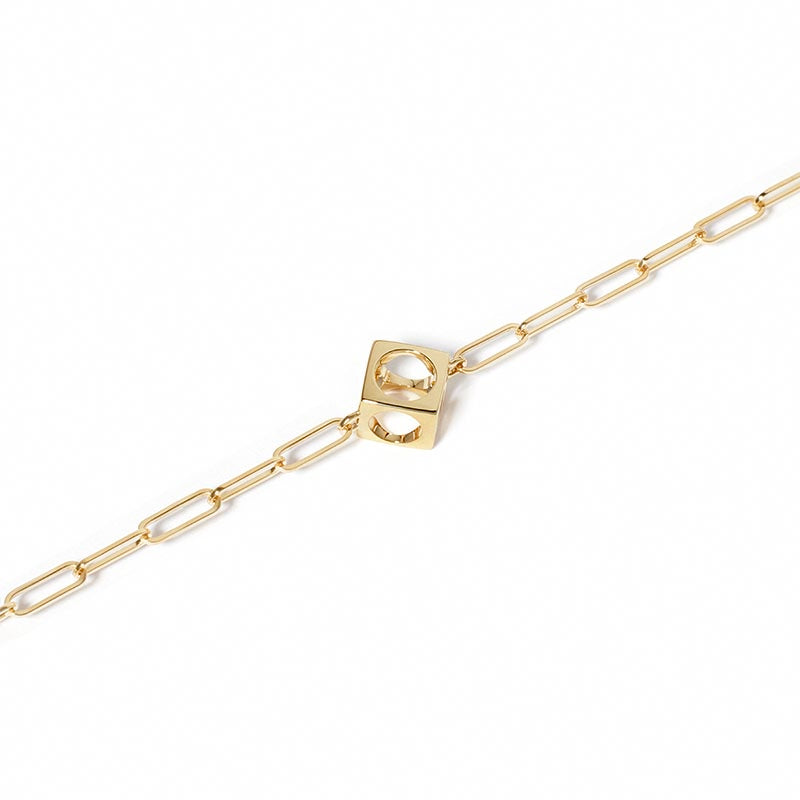 dinh van Le Pavé Yellow Gold Small Chain Bracelet