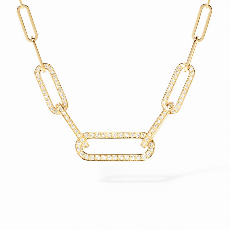 dinh van Maillon L Yellow Gold Large Diamond Necklace