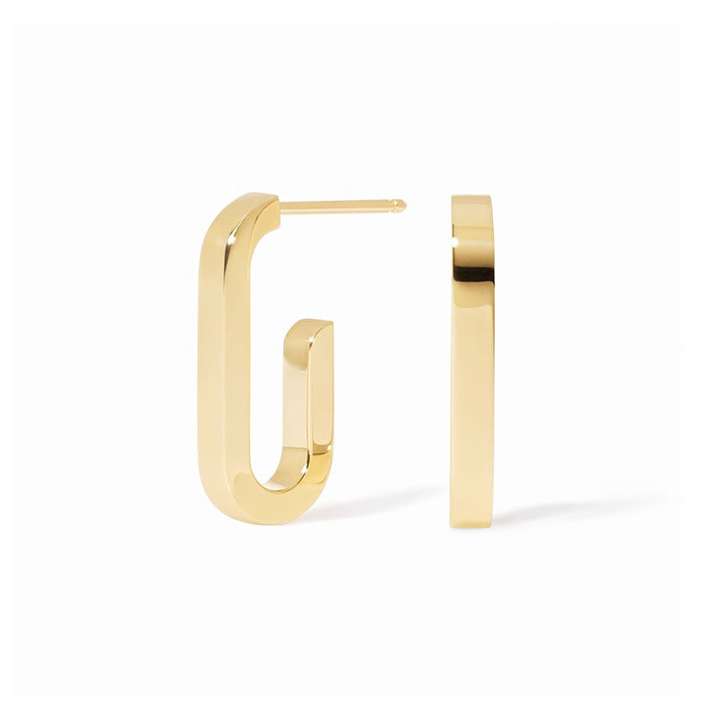 dinh van Maillon L Yellow Gold Small Hoop Earrings