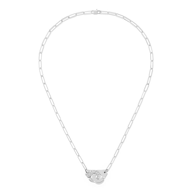 dinh van Menottes White Gold Medium Link Diamond Necklace