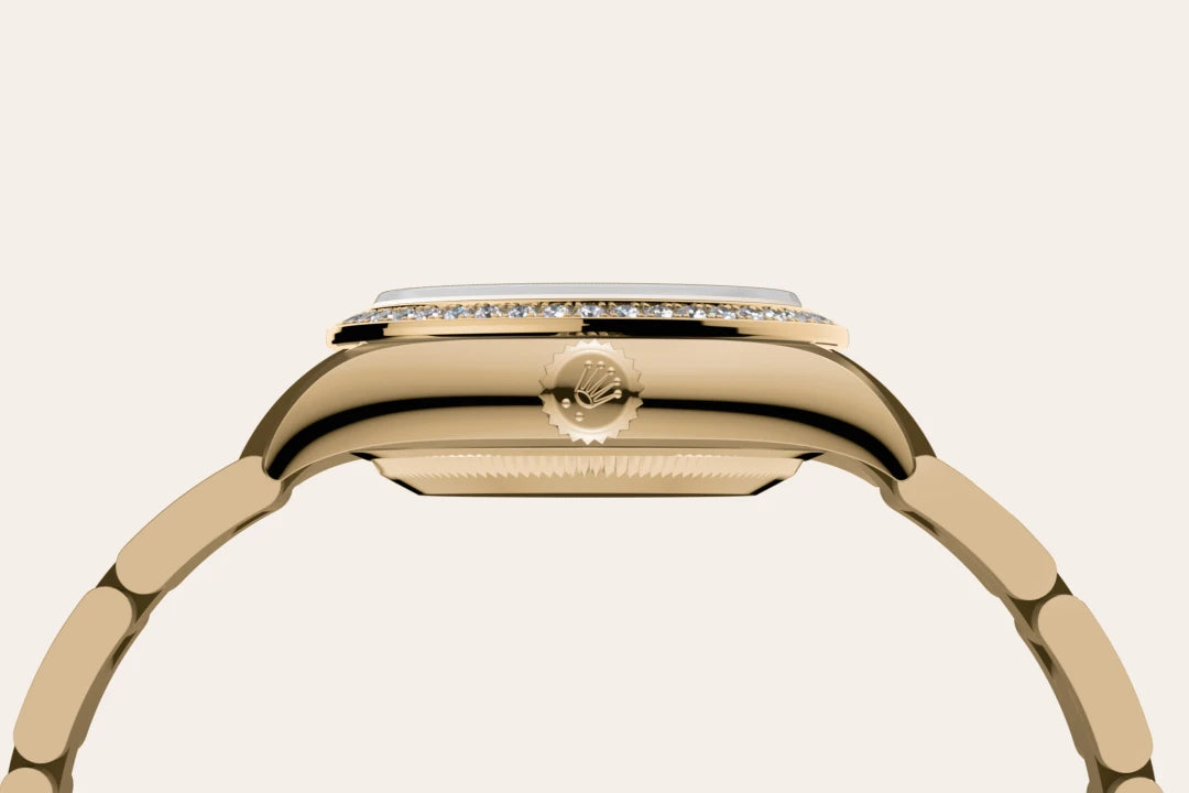 Rolex Oyster Perpetual in Yellow Gold, M276248RBR-0001 - Knar Jewellery