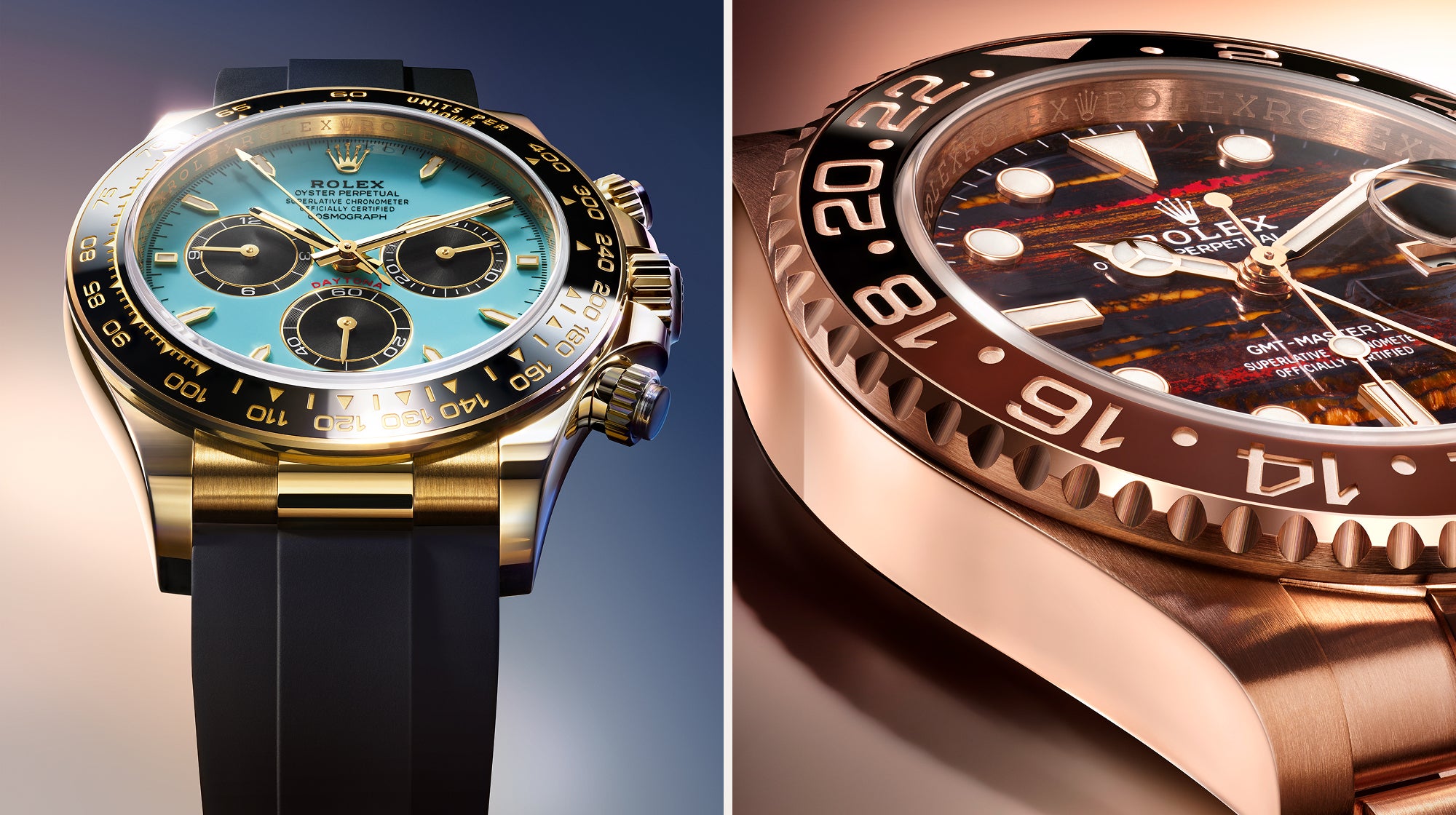 rolex new watches 2025 new dials high technology ceramic m126518ln 0014 and m126715chnr 0002 landscape