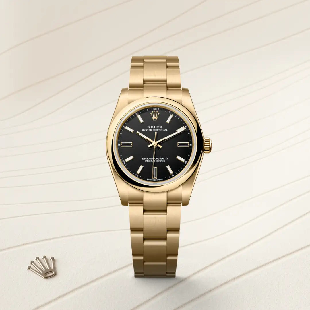 Rolex Oyster Perpetual in Yellow Gold, M124208-0001 - Knar Jewellery