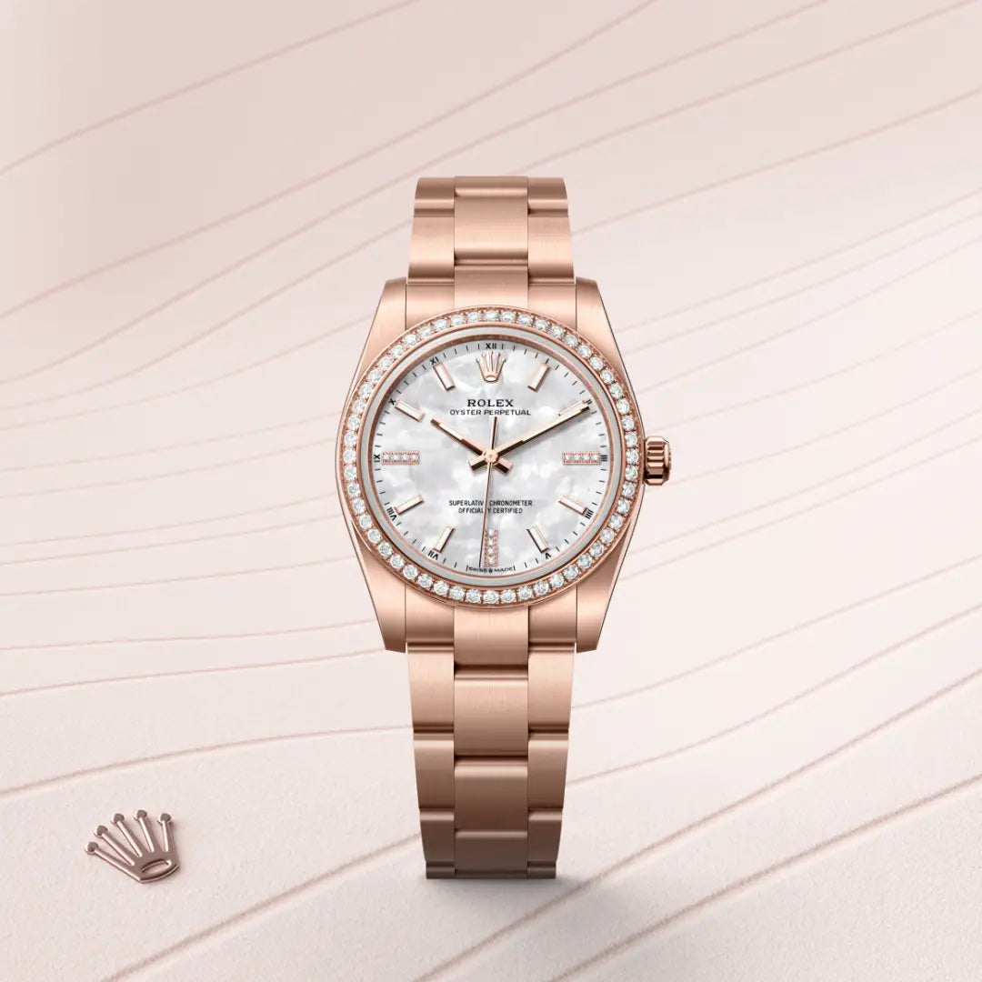 Rolex Oyster Perpetual in Everose Gold, M124245RBR-0002 - Knar Jewellery