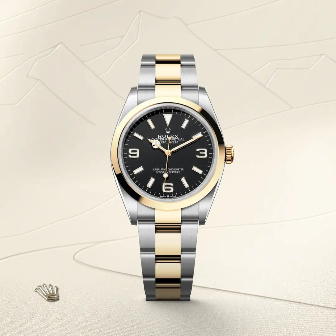 Rolex Explorer in Oystersteel And Yellow Gold, M124273-0001 - Knar Jewellery