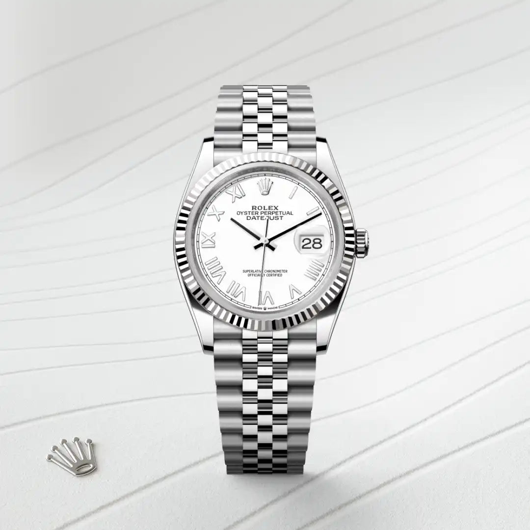 Rolex Datejust in Oystersteel And White Gold, M126234-0061 - Knar Jewellery