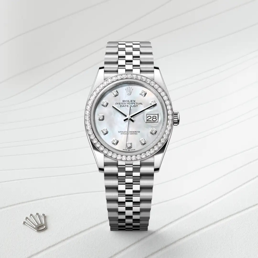 Rolex Datejust in Oystersteel And White Gold, M126284RBR-0011 - Knar Jewellery