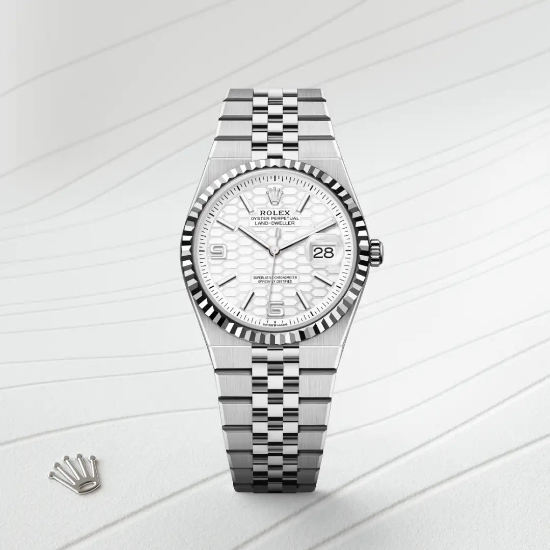 Rolex Land-Dweller in Oystersteel And White Gold, M127234-0001 - Knar Jewellery