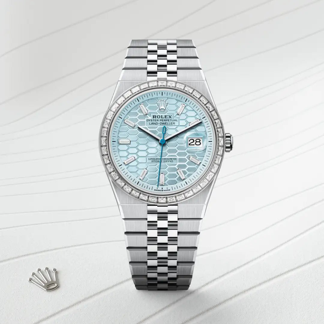 Rolex Land-Dweller in Platinum, M127386TBR-0001 - Knar Jewellery