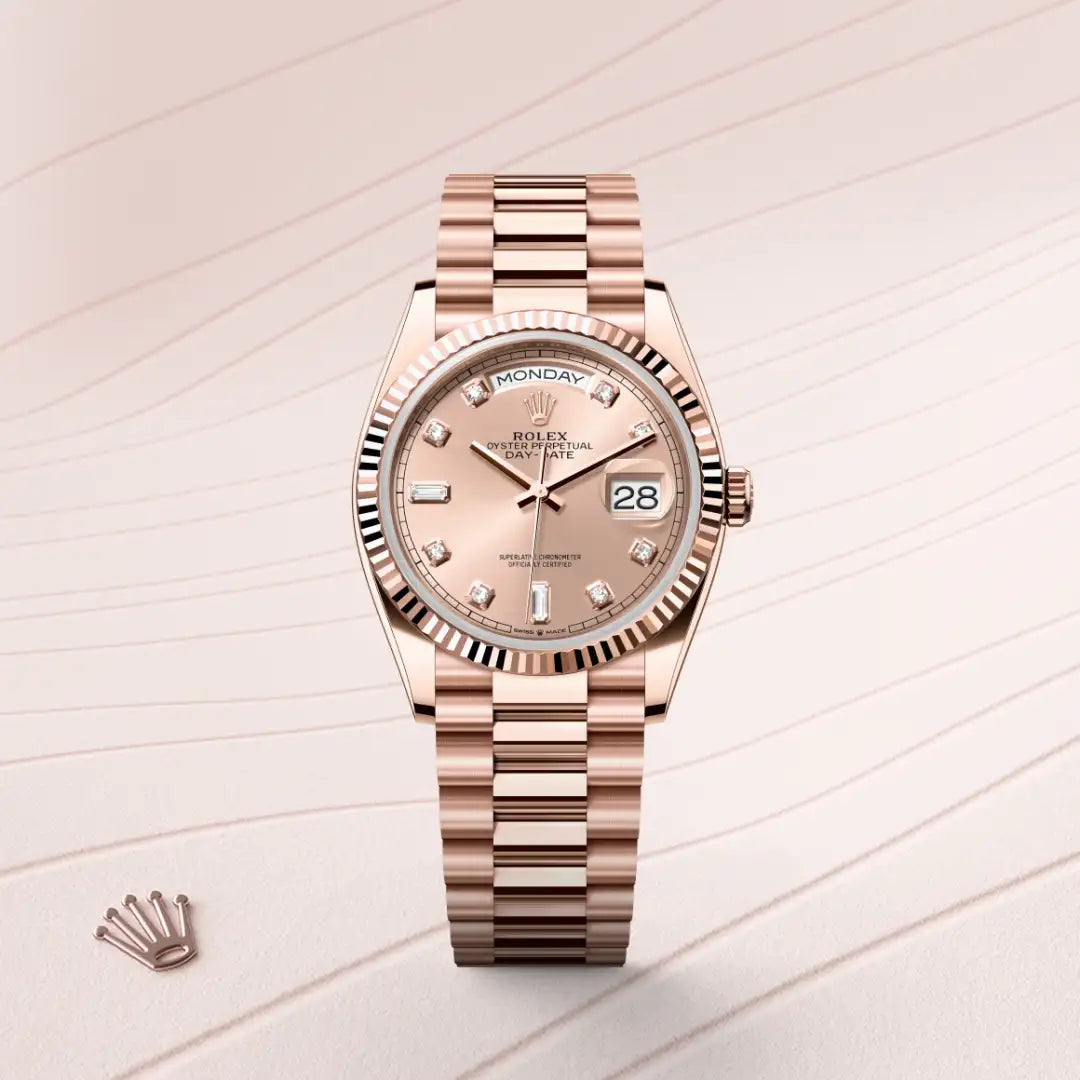 Rolex Day-Date in Everose Gold, M128235-0009 - Knar Jewellery
