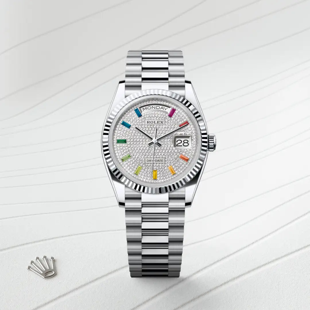 Rolex Day-Date in Platinum, M128236-0003 - Knar Jewellery