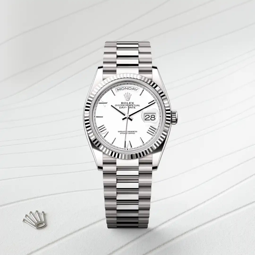 Rolex Day-Date in White Gold, M128239-0059 - Knar Jewellery