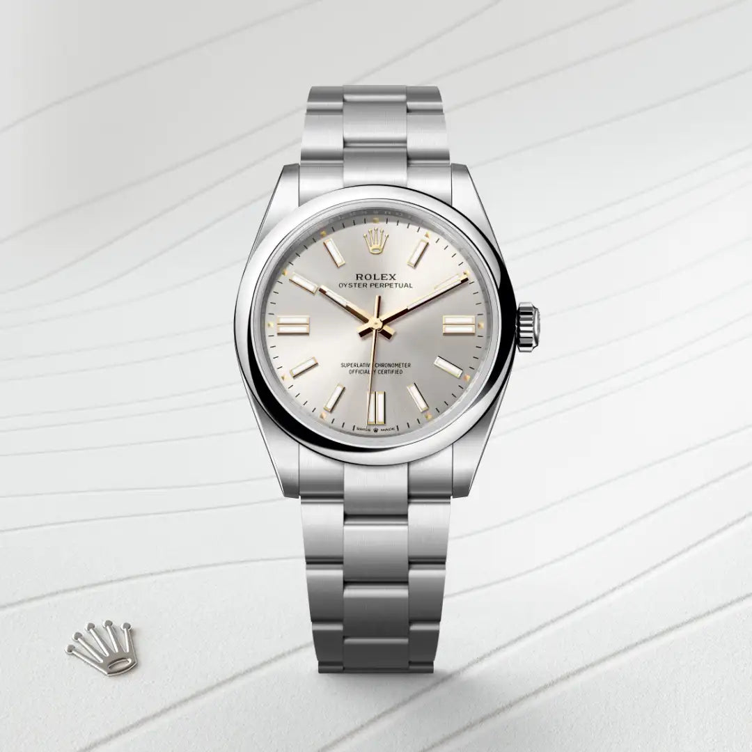 Rolex Oyster Perpetual in Oystersteel, M134300-0001 - Knar Jewellery