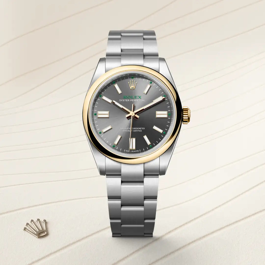 Rolex Oyster Perpetual in Oystersteel And Yellow Gold, M134303-0001 - Knar Jewellery