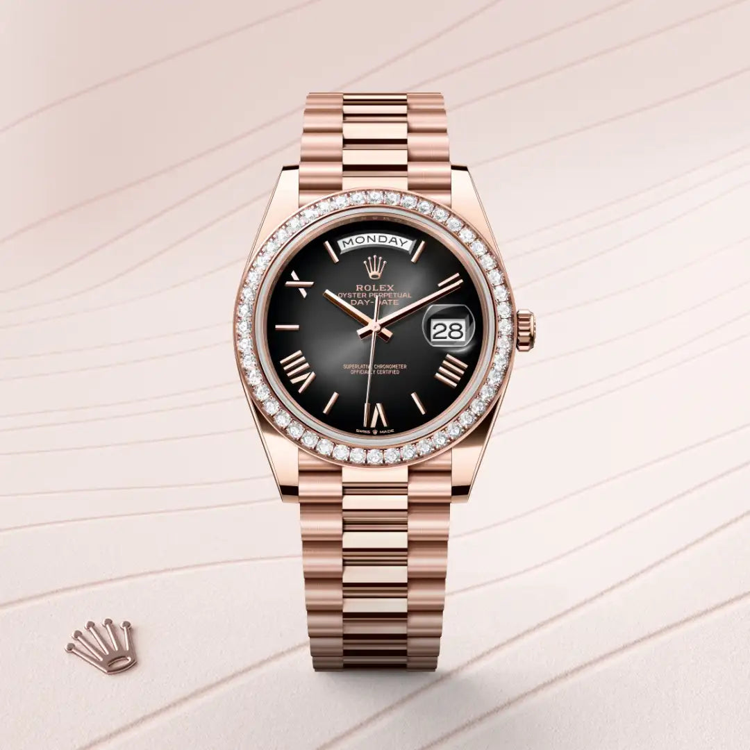 Rolex Day-Date in Everose Gold, M228345RBR-0025 - Knar Jewellery