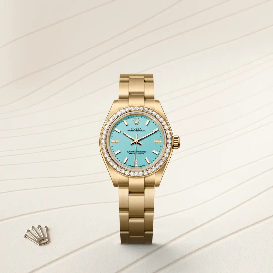 Rolex Oyster Perpetual in Yellow Gold, M276248RBR-0001 - Knar Jewellery