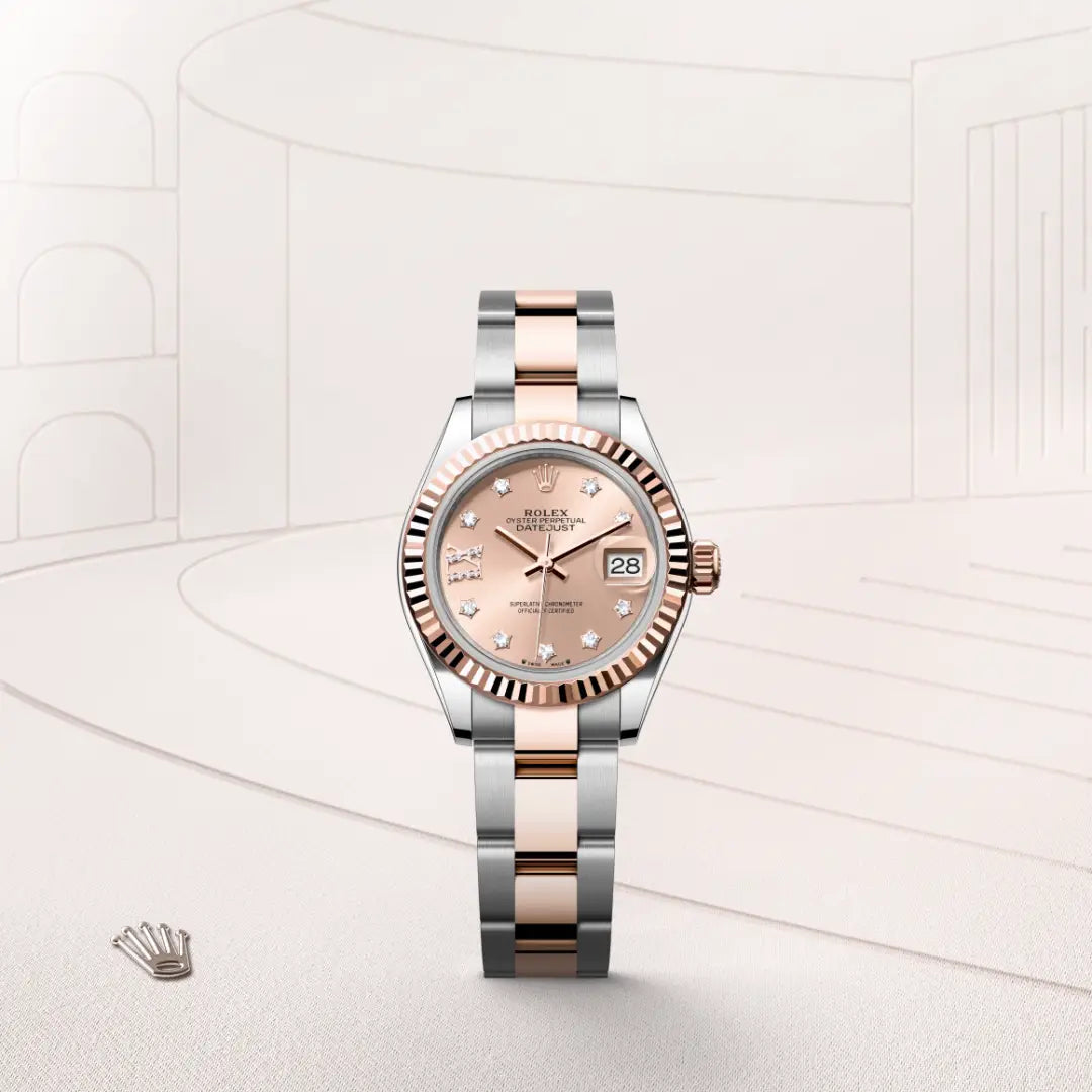 Rolex Lady-Datejust in Oystersteel And Everose Gold, M279171-0028 - Knar Jewellery